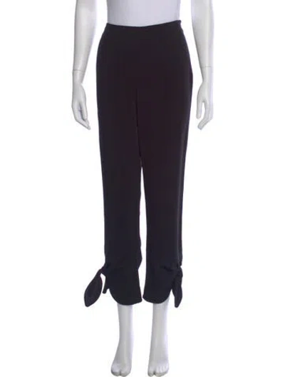 Pre-owned Cinq À Sept Straight Leg Pants In Black