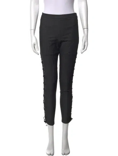 Pre-owned Cinq À Sept Straight Leg Pants In Black