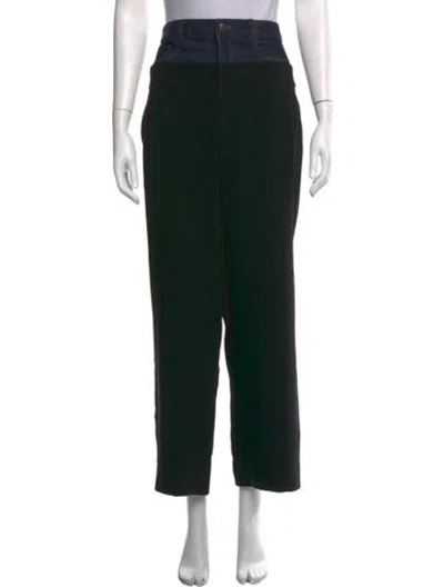Pre-owned Cinq À Sept Straight Leg Pants In Black/white