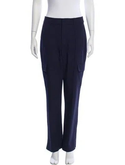 Pre-owned Cinq À Sept Straight Leg Pants In Blue