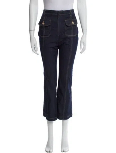 Pre-owned Cinq À Sept Straight Leg Pants In Blue
