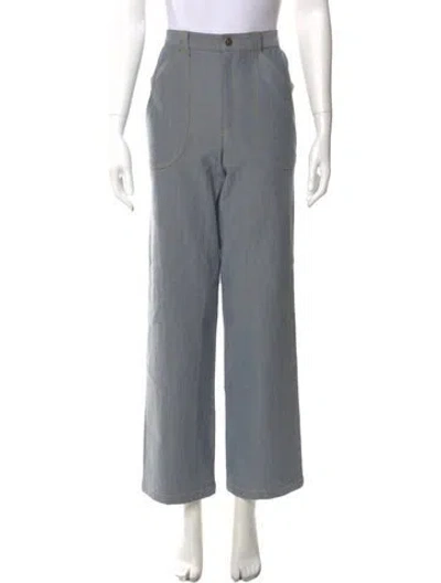 Pre-owned Cinq À Sept Straight Leg Pants In Blue