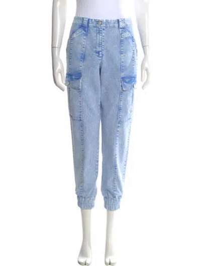 Pre-owned Cinq À Sept Straight Leg Pants In Blue