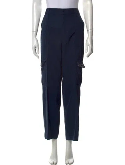 Pre-owned Cinq À Sept Straight Leg Pants In Blue