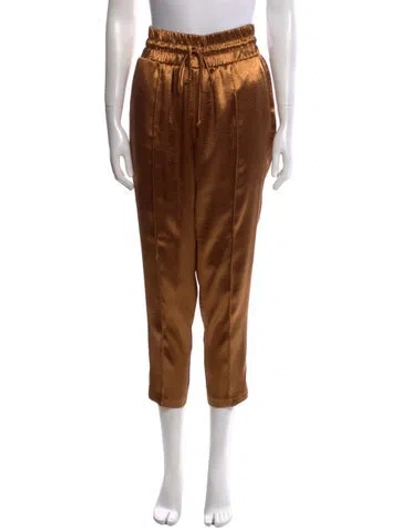 Pre-owned Cinq À Sept Straight Leg Pants In Gold