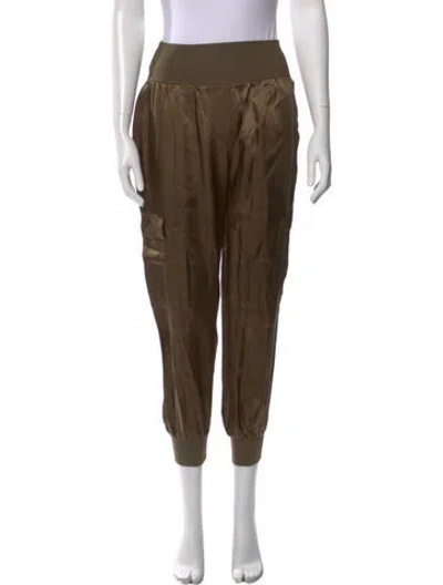 Pre-owned Cinq À Sept Straight Leg Pants In Green