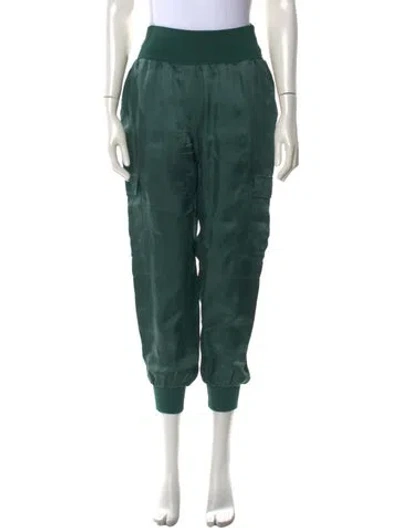 Pre-owned Cinq À Sept Straight Leg Pants In Green