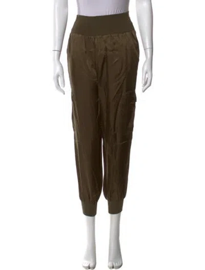 Pre-owned Cinq À Sept Straight Leg Pants In Green