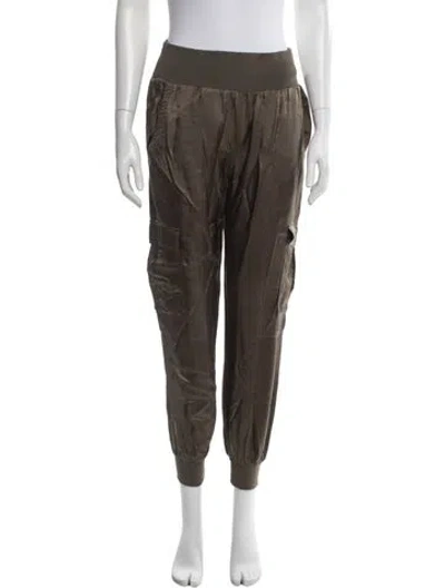 Pre-owned Cinq À Sept Straight Leg Pants In Green