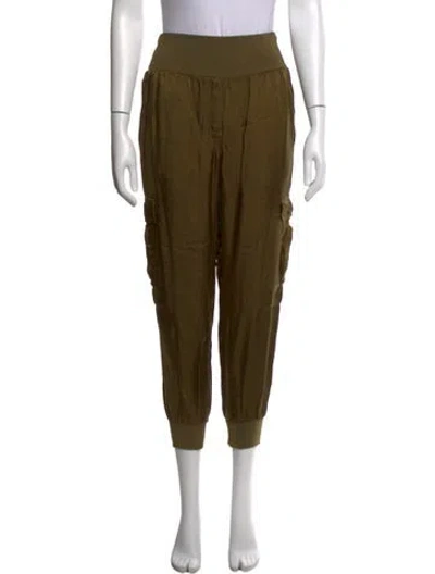Pre-owned Cinq À Sept Straight Leg Pants In Green