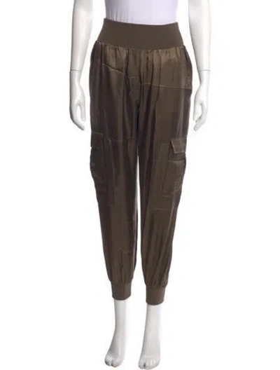Pre-owned Cinq À Sept Straight Leg Pants In Green