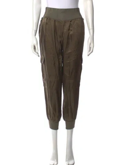 Pre-owned Cinq À Sept Straight Leg Pants In Green