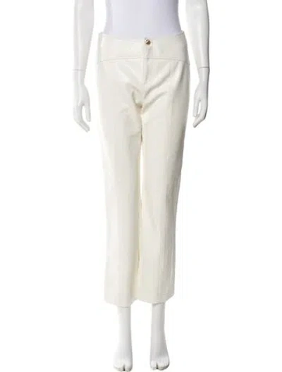 Pre-owned Cinq À Sept Straight Leg Pants In Neutrals
