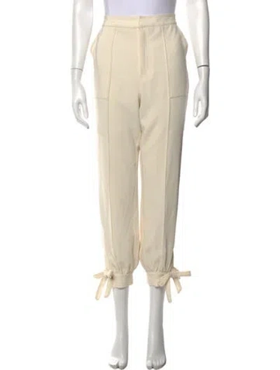 Pre-owned Cinq À Sept Straight Leg Pants In Neutrals