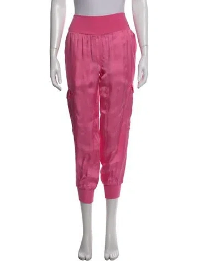 Pre-owned Cinq À Sept Straight Leg Pants In Pink