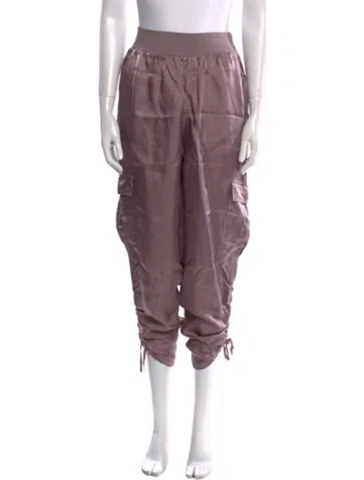 Pre-owned Cinq À Sept Straight Leg Pants In Purple