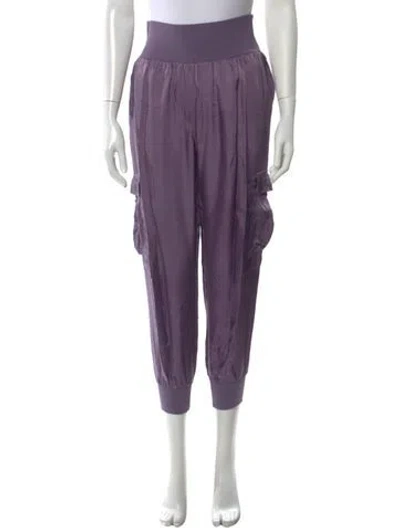 Pre-owned Cinq À Sept Straight Leg Pants In Purple