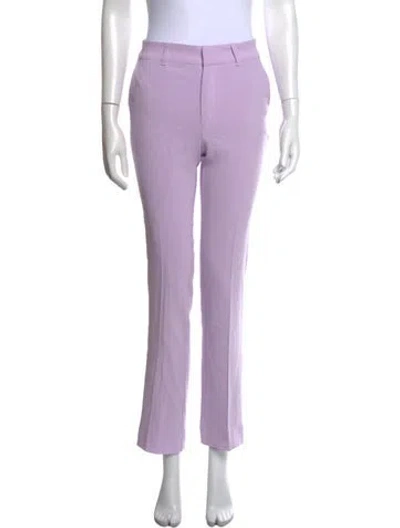 Pre-owned Cinq À Sept Straight Leg Pants In Purple
