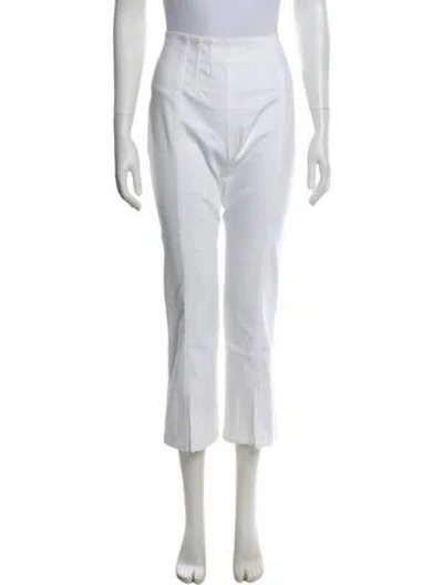 Pre-owned Cinq À Sept Straight Leg Pants In White