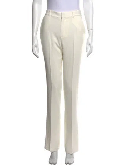 Pre-owned Cinq À Sept Straight Leg Pants In White