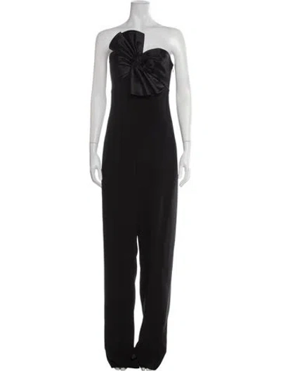 Pre-owned Cinq À Sept Strapless Jumpsuit In Black