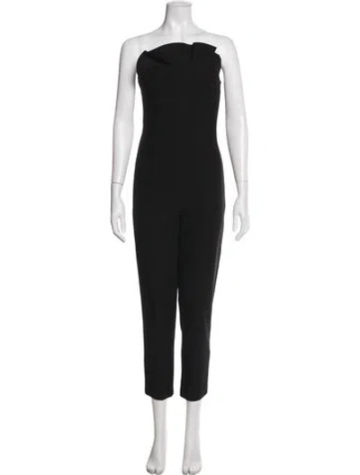 Pre-owned Cinq À Sept Strapless Jumpsuit In Black