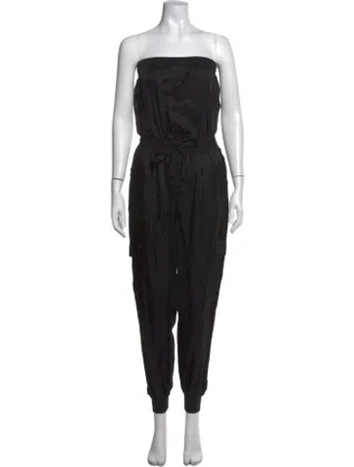 Pre-owned Cinq À Sept Strapless Jumpsuit In Black