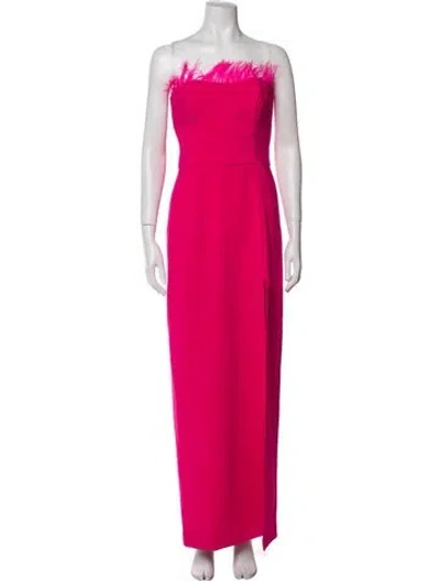 Pre-owned Cinq À Sept Strapless Long Dress In Pink