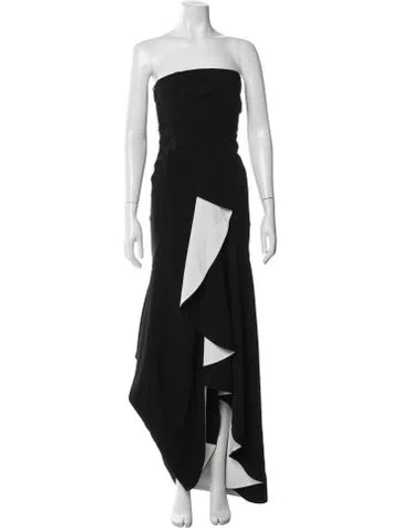 Pre-owned Cinq À Sept Strapless Long Dress W/ Tags In Black