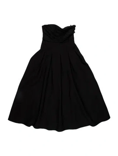 Pre-owned Cinq À Sept Strapless Mini Dress In Black