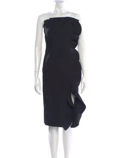 Pre-owned Cinq À Sept Strapless Mini Dress In Blue