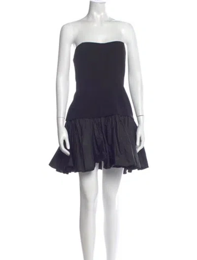 Pre-owned Cinq À Sept Strapless Mini Dress In Blue