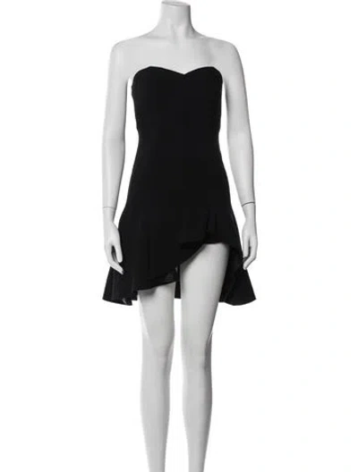 Pre-owned Cinq À Sept Strapless Mini Dress In Blue