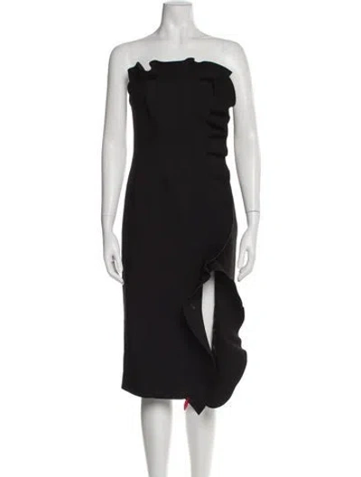 Pre-owned Cinq À Sept Strapless Mini Dress In Gray