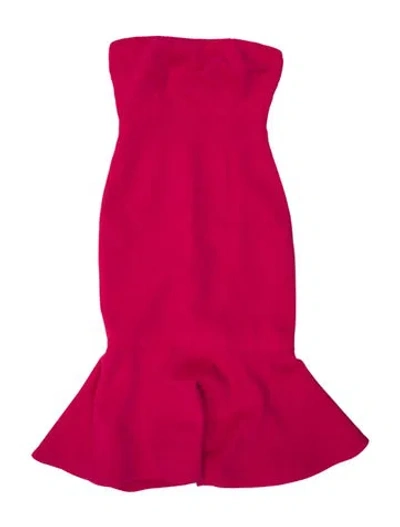 Pre-owned Cinq À Sept Strapless Mini Dress In Orange