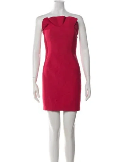Pre-owned Cinq À Sept Strapless Mini Dress In Pink