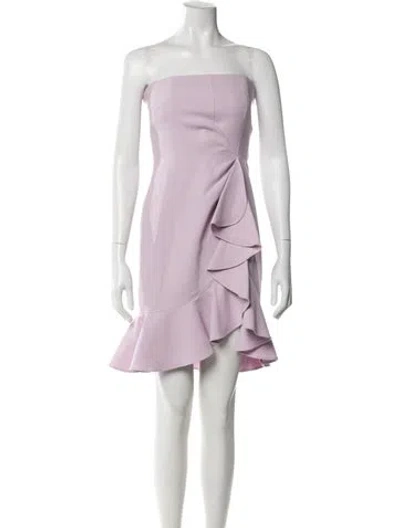 Pre-owned Cinq À Sept Strapless Mini Dress In Purple