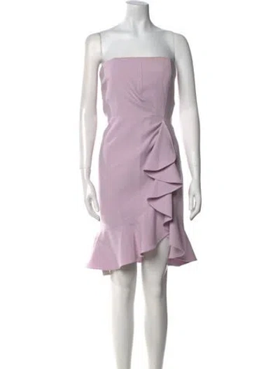 Pre-owned Cinq À Sept Strapless Mini Dress In Purple