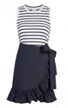 Cinq À Sept Mahlia Stripe Ruffle Minidress