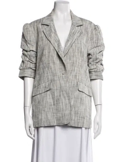 Pre-owned Cinq À Sept Striped Blazer In Grey