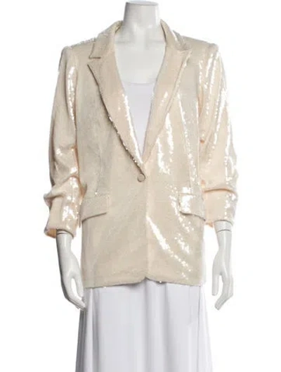 Pre-owned Cinq À Sept Striped Blazer In Neutral