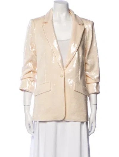 Pre-owned Cinq À Sept Striped Blazer In Neutral