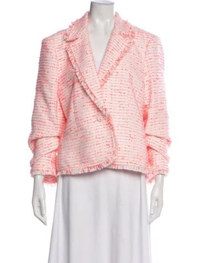 Pre-owned Cinq À Sept Striped Blazer W/ Tags In White