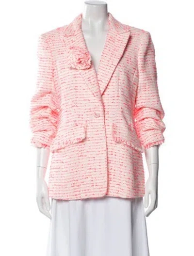 Pre-owned Cinq À Sept Striped Blazer In White