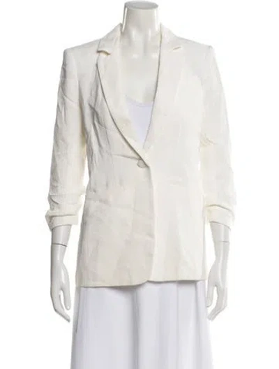 Pre-owned Cinq À Sept Striped Blazer In White