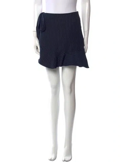 Pre-owned Cinq À Sept Striped Knee-length Shorts In Blue