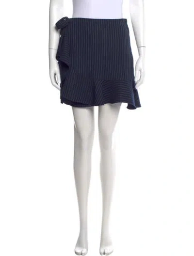 Pre-owned Cinq À Sept Striped Knee-length Shorts In Blue