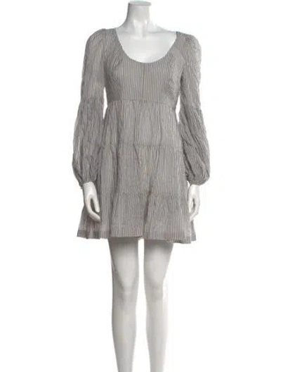 Pre-owned Cinq À Sept Striped Mini Dress