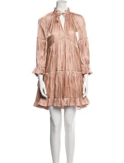 Pre-owned Cinq À Sept Striped Mini Dress In Neutral