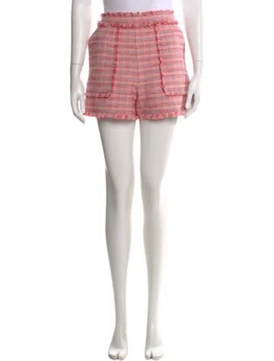 Pre-owned Cinq À Sept Striped Mini Shorts In Pink